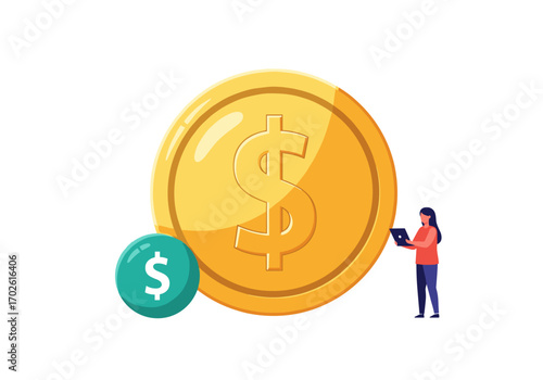Illustrating financial management strategies for economic growth and personal wealth accumulation