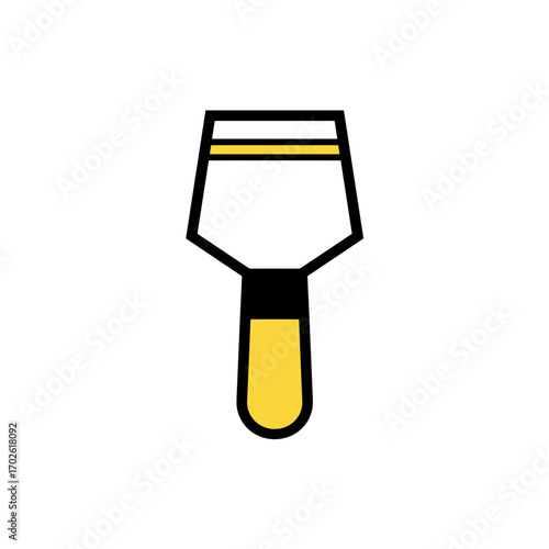 Tool for removing yellow paint on a transparent background with space for copying