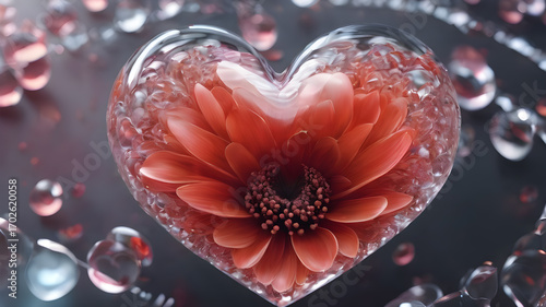 Heart shape for Love concept, Valentine's Day concepts. love symbol, concept for Valentine's Day, wedding etc. Heart elements for love concept design. AI generated image