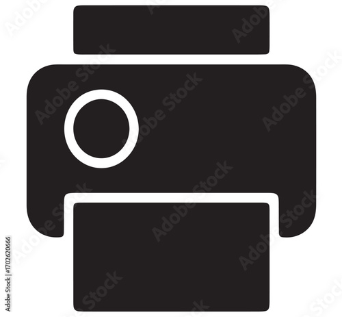 Vector art of a digital printer machine