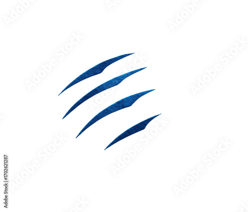 Free Download Abstract, stylized,  blue claw marks,  pixelated design,  on a black background - GFXLoad
