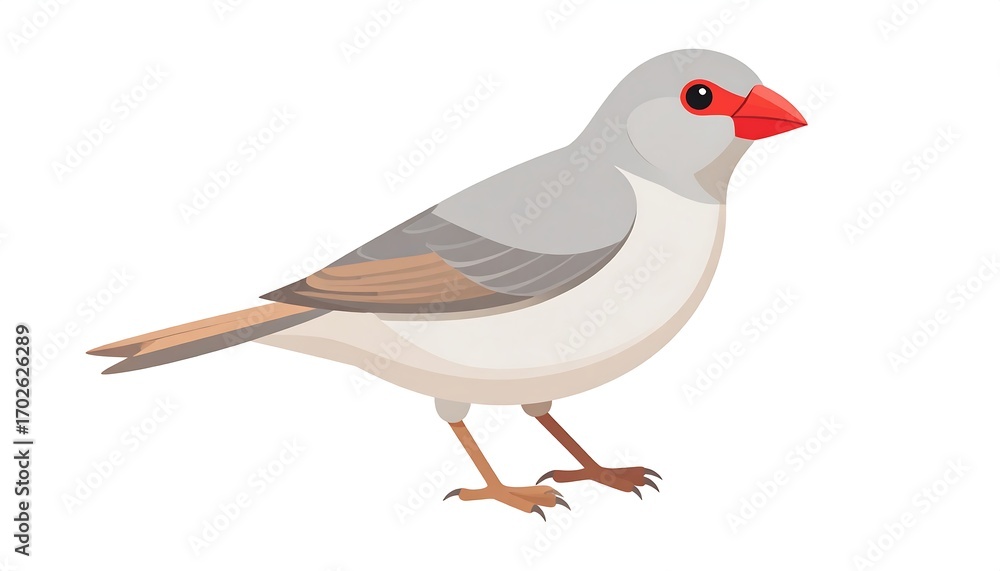 Obraz premium Side view of a stylized bird