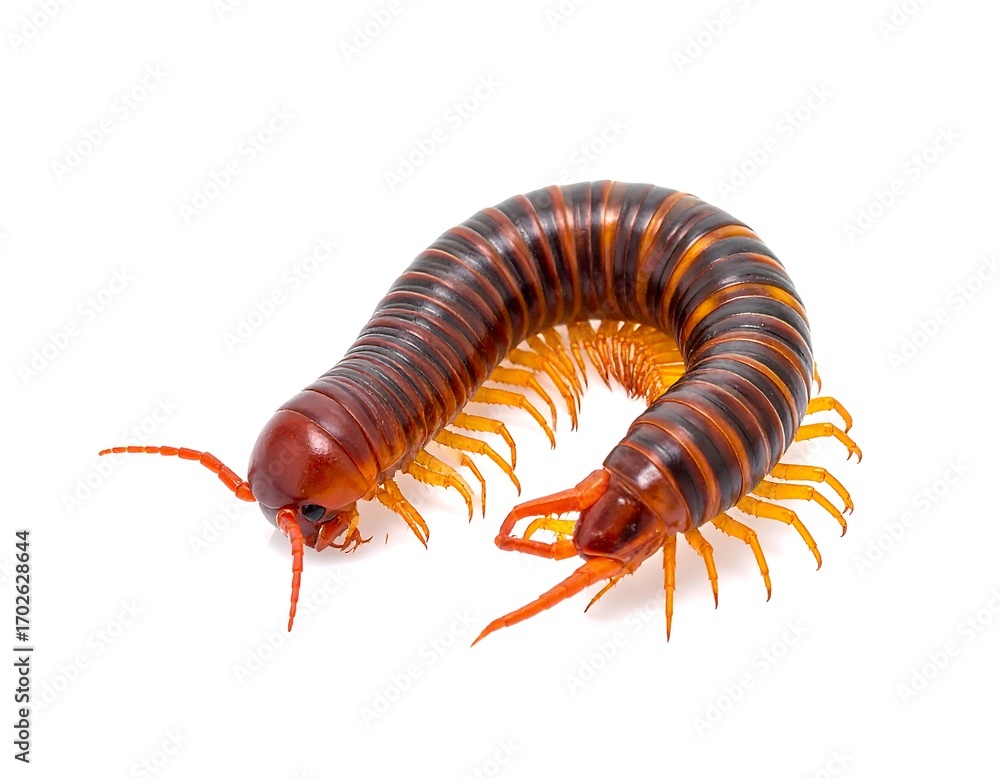 Fototapeta premium Close-up of a colorful centipede