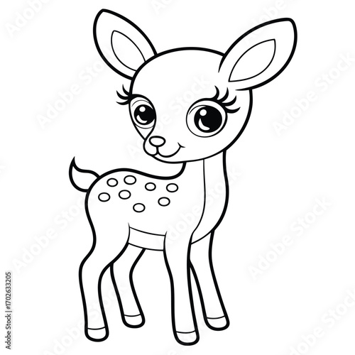 Cute baby deer illustration fawn animal