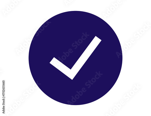 A white checkmark inside a dark blue circle, isolated on transparent background Free Download A white checkmark inside a dark blue circle, isolated on transparent background - GFXLoad