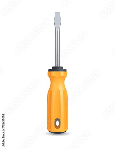 Realistic 3D illustration of screwdriver