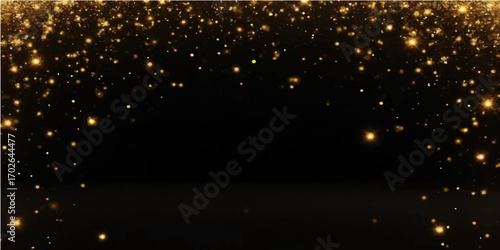 Colorful and bright celebration fireworks light up the dark night sky