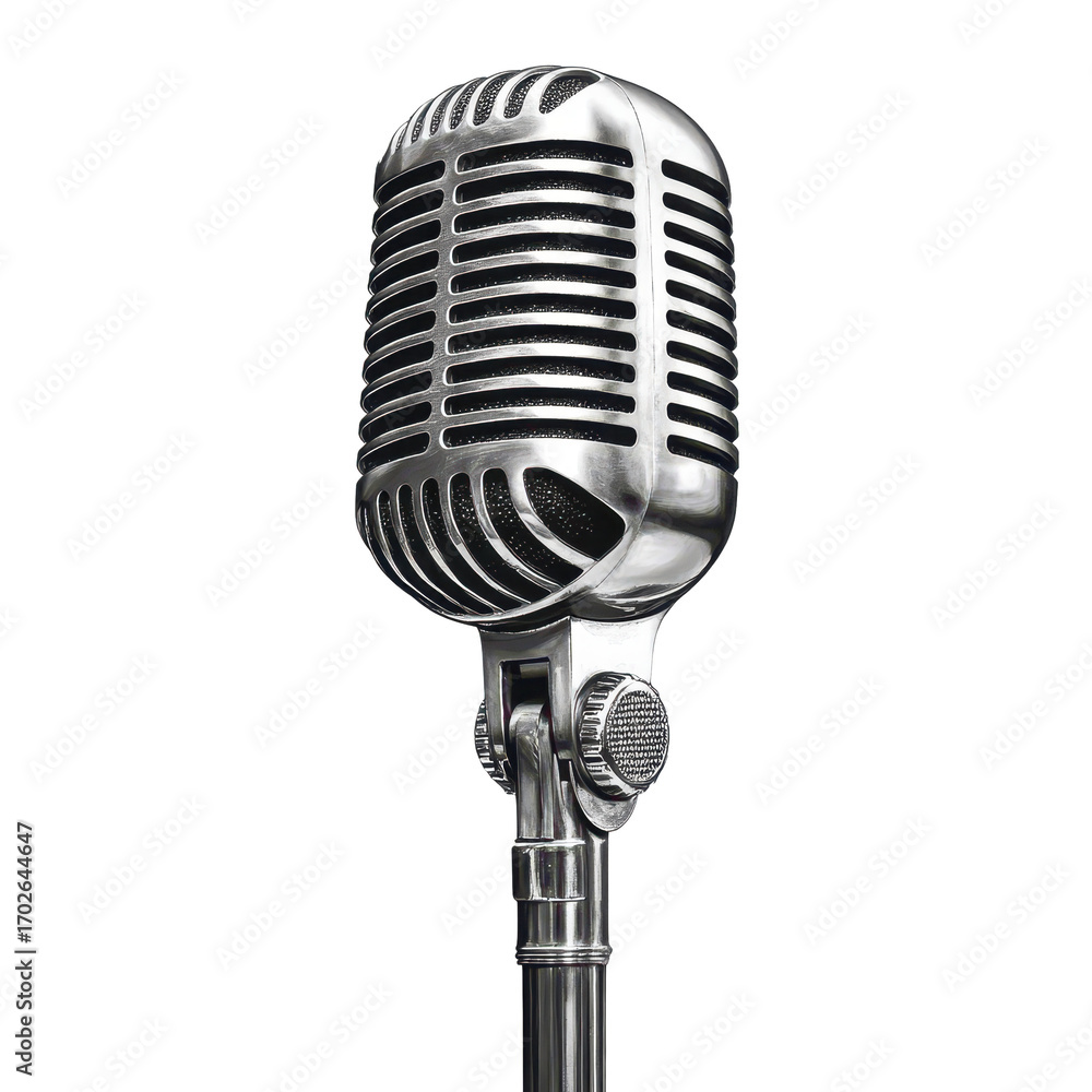 Fototapeta premium Microphone illustration isolated on transparent background
