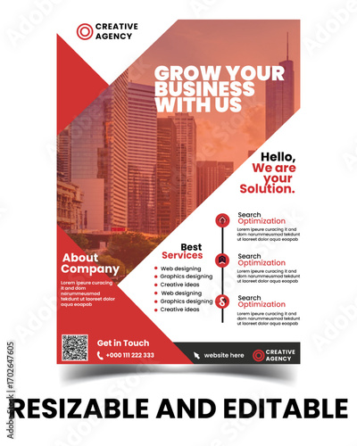 Vector full editable corporate flayer design. Resizable and editable corporate flayer.