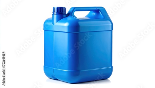 Blue plastic canister