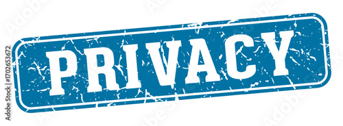 privacy rectangular sign. privacy stamp