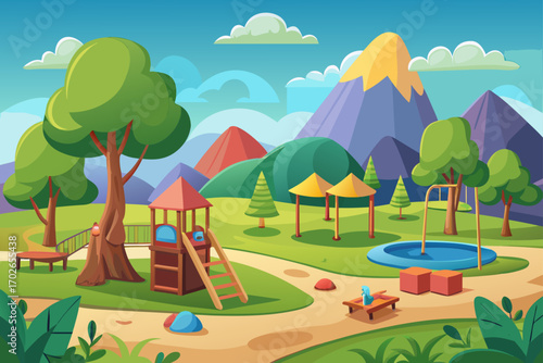 landscape with a house