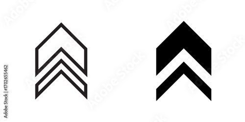 Up arrow icon vector. Scroll Up icon sign symbol vector. Move Up vector icon illustration isolated on white background