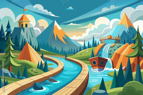 camping in the forest
