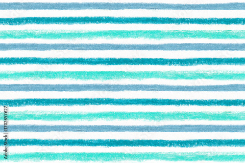 Seamless pattern of blue stripes drawn with dry pastel.