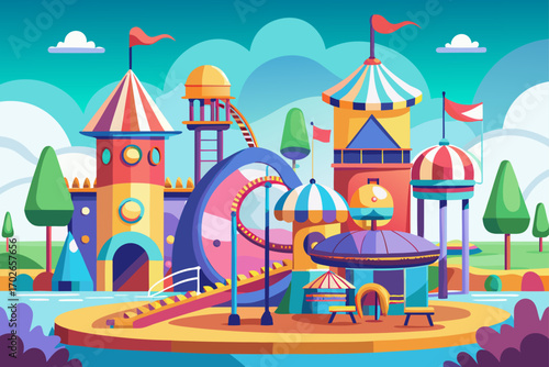 fairy tale castle on the hill