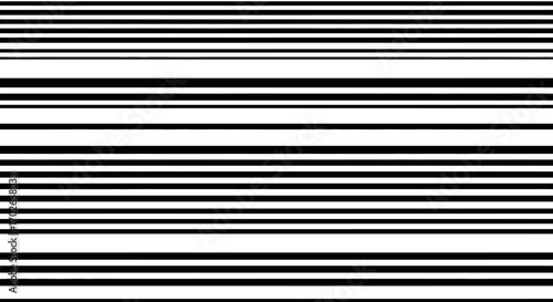 Abstract graphic design with numerous parallel horizontal lines in black and white.