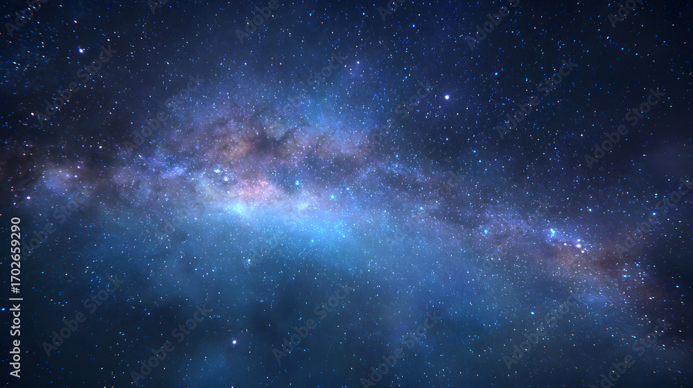 Obraz premium Starry Galaxy Sky with Cosmic Nebula