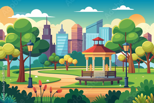 vector illustration of a city