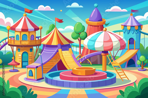circus tent vector illustration