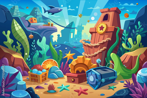 coral reef and fishes