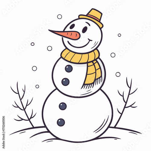 snowman with broom