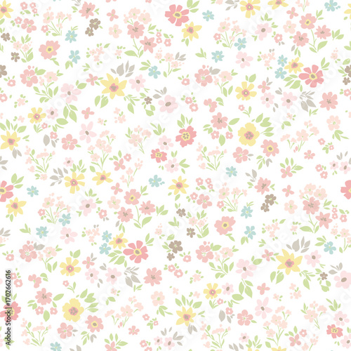 Classic Popular Flower Seamless pattern background - For easy making seamless pattern use it for filling any contours