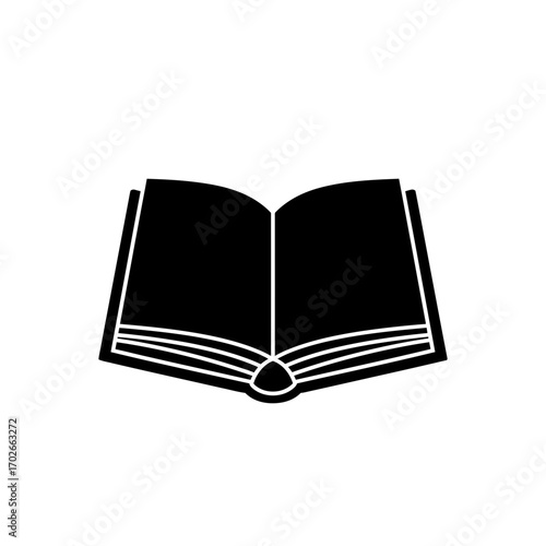 Open Book Icon – Reading Education Knowledge Symbol Vector