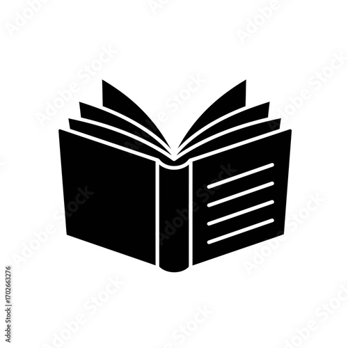 Open Book Icon – Reading Education Knowledge Symbol Vector