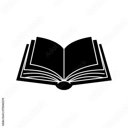 Open Book Icon – Reading Education Knowledge Symbol Vector