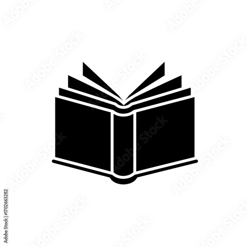 Open Book Icon – Reading Education Knowledge Symbol Vector