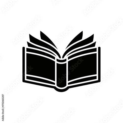 Open Book Icon – Reading Education Knowledge Symbol Vector