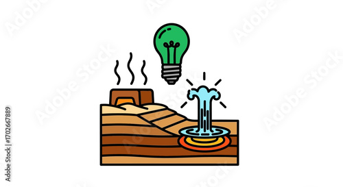 Geothermal Energy Concept Harnessing Earth's Power for Sustainable Energy Solutions