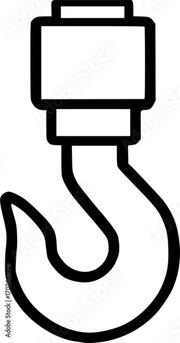 Lifting hook sign, symbol, vector, art