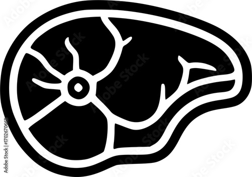 beef cuts diagram sign, symbol, vector, art