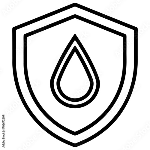 Waterproof Protection Shield Icon