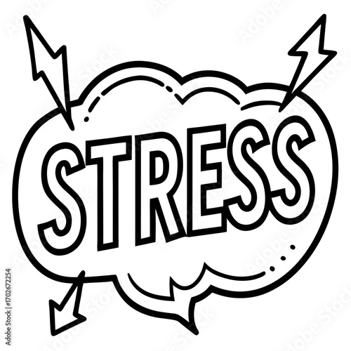 Stress Icon in Speech Bubble