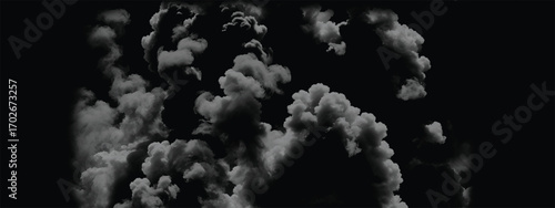 Layered rolling storm clouds creating surreal dramatic sky background