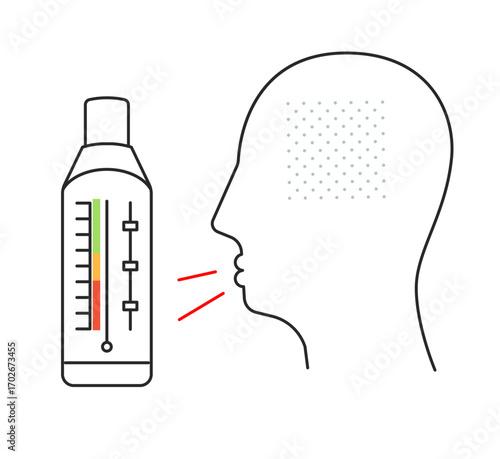 Asthma  - peak flow meter Device - Stock Icon