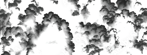 Abstract cloudscape design showing turbulent storm clouds and shadows