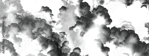 Artistic smoky cloud texture illustrating storm turbulence in grayscale