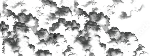 Dramatic atmospheric sky background with heavy layered storm clouds