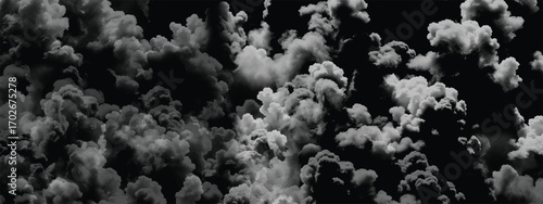 Heavy rolling storm clouds creating a smoky textured sky pattern