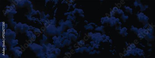 Dramatic atmospheric cloudscape with layered stormy blue textures