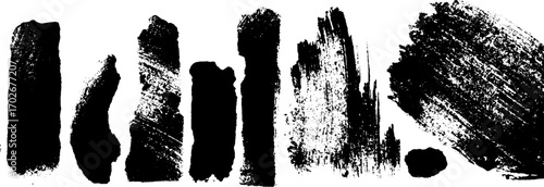 Abstract urban grunge with black ink silhouettes for creative design