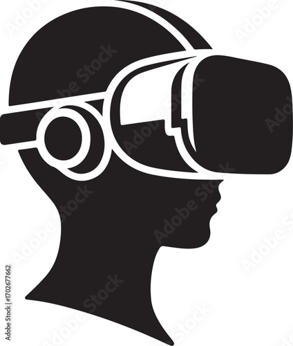 Virtual Reality Headset Silhouette