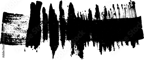 Abstract black ink silhouette with glitch and broken effect for urban art design
