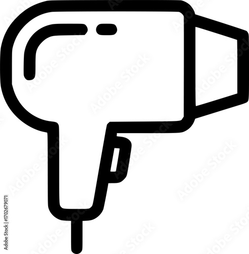 Hand dryer outline icon vector

