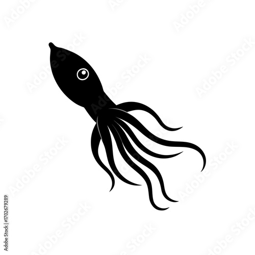 Stylized silhouette of a scythe isolated on transparent background