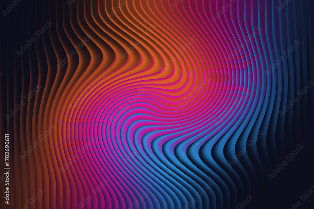Fototapeta premium Illustration of abstract swirling gradient background with vibrant colors and a hypnotic, psychedelic effect